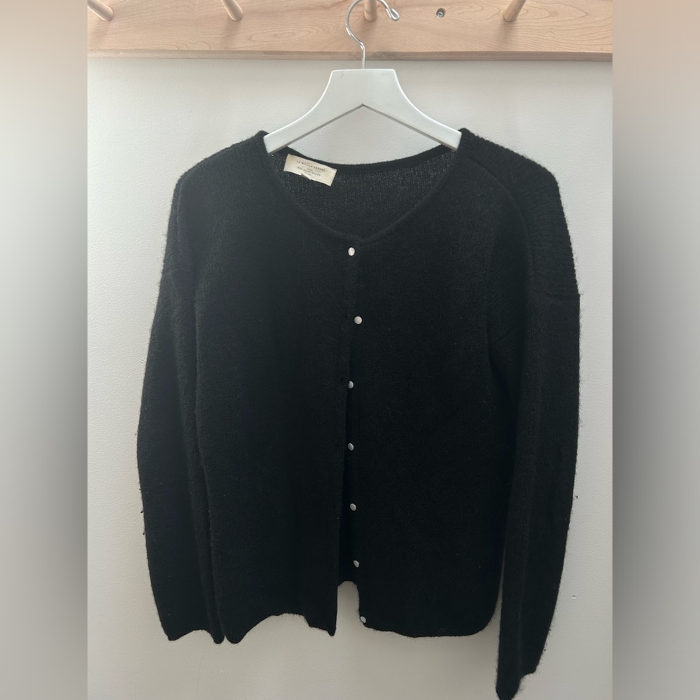 Sezane Gaspard cardigan in black, size small